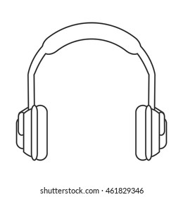 flat design noise isolating headphones icon vector illustration