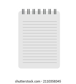 flat design of note small note book, pocket book. isolated on white background, separated background layer 