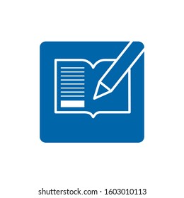 Flat design notepad and paper sheets isolated on white background whit place for text. School vector background with an open notebook.