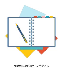 Flat design notepad 