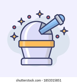 Flat Design observatory Vector Premium EPS10