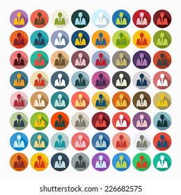Flat design: office people