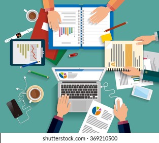 Flat design of office supplies.
Vector with transparency organized in layers for easy editing.