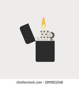 Flat Design Oil Lighter Vector Graphics