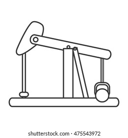 flat design oil pump icon vector illustration