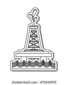 flat design Oil tower icon vector illustration