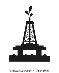 flat design Oil tower icon vector illustration