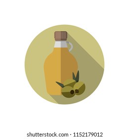 Flat design olive oil