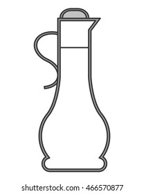 flat design olive oil bottle icon vector illustration