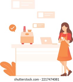 Flat design onboarding. Empty state concept