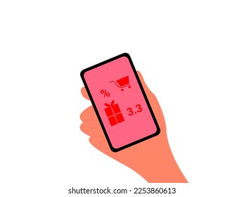 Flachdesign-Online-Vertrieb, Vektorgrafik