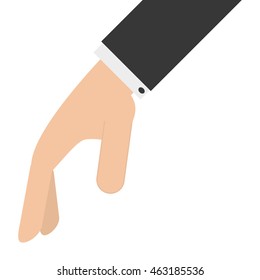 flat design open hand icon vector illustration
