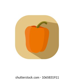 Flat design orange capsicum