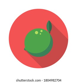 flat design orange icon vector