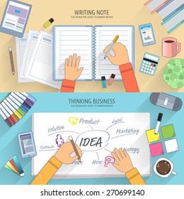 Flat design outline vector concept photographer and video. Vector illustrate.