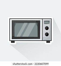 Flat Design of Oven, can be used as Sticker, Logo, and Poster