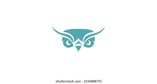 flat design owl vector icon logo