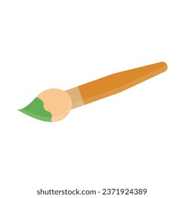 Flat design paint brush icon. Vector.