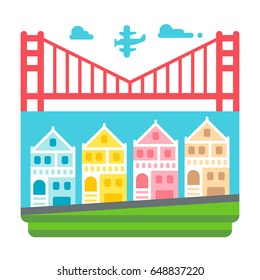 Flat design Painted Ladies illustration vector