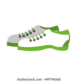 flat design pair of sneakers icon vector illustration