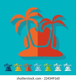 Flat design: palm