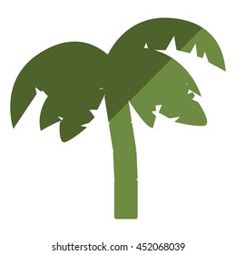 flat design palm tree icon vector illustration
