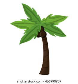 flat design palm tree icon vector illustration