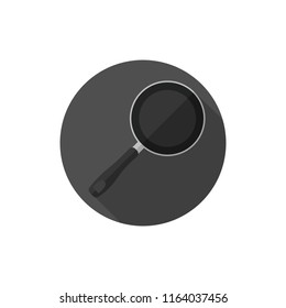 Flat design pan. skillet.