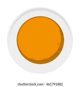 flat design pancakes on plate topview icon vector illustration