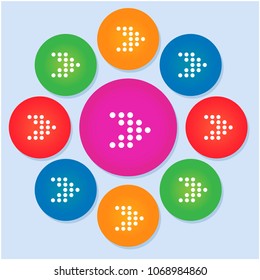 Flat design paper arrows icon vector template desigyn element set.