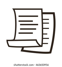 flat design paper document icon vector illustration