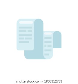 Ilustración vectorial de papel de diseño plano aislada en fondo blanco