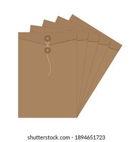 Flat design paperwork envelope vector graphics