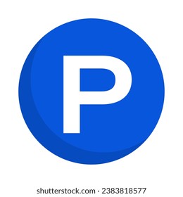 Flat design parking mark icon. Vector.