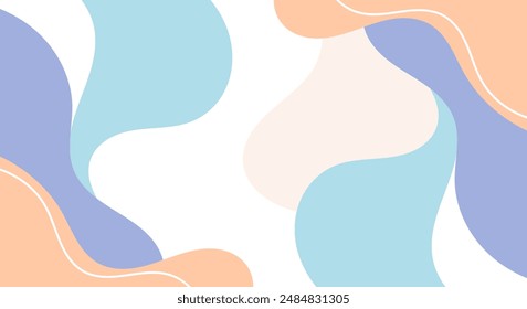 Flat design pastel background vector
