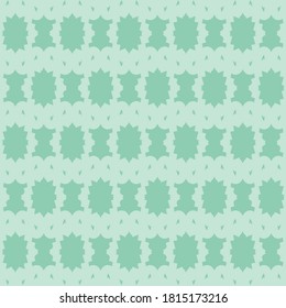 Diseño plano en tonos azul pastel, con algunos pequeños signos y dos parches decorativos, dispuestos de forma lineal en alternancia. Patrón de manta de cama.