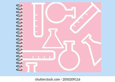 flat design Pastel color notebook vector image On an Pastel color background.Cute concept,minimal,cartoon.