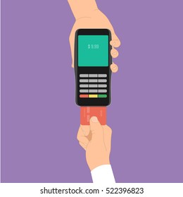 Flat design payment