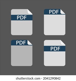 Diseño plano con archivos PDF descargar documento, icono, conjunto de símbolos, ilustración de elemento de diseño vectorial.EPS10
