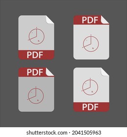 Flat design with PDF files download document,icon,symbol set, vector design element illustration.EPS10