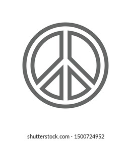 Flat design peace icon vector