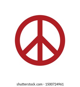 Flat design peace icon vector