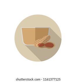 Flat design peanut butter