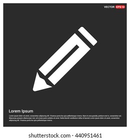 Flat design pencil icon