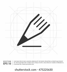 Flat design pencil icon