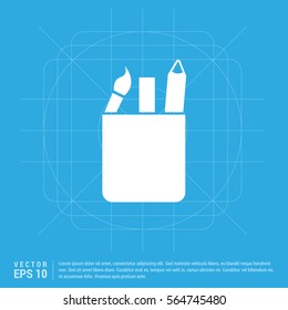 Flat design pencil icon