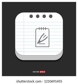Flat design pencil icon - Free vector icon