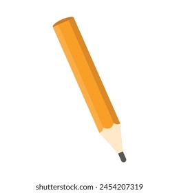 flat design pencil illustration on white.
