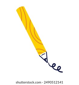 Flache Design Bleistift-Illustration auf weißem Hintergrund.
