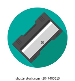 Flat design pencil sharpener tool icon